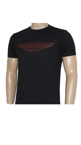 HACKETT X ASTON MARTIN RACING, for men, round neck t shirt, black size: M-XXL