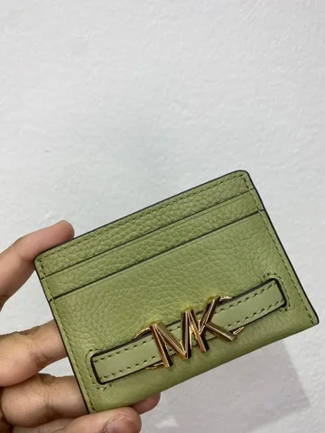 MICHAEL KORS, for ladies, reed, small card holder, sage green