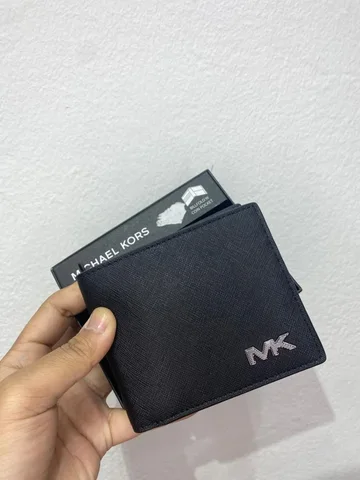 MICHAEL KORS, for men, bifold wallet with coin pocket, black
