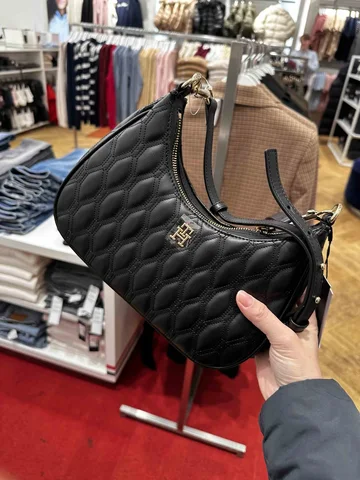 TOMMY HILFIGER, for ladies, crossbody bag, quilted black