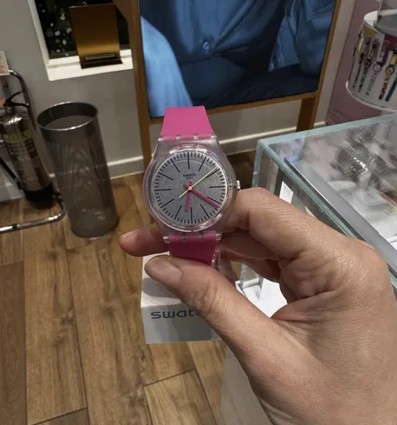 SWATCH, medium watch, pink