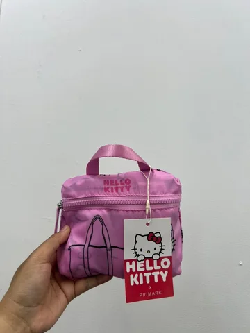 PRIMARK X HELLO KITTY, large foldaway weekend bag, nylon, hello kitty pink