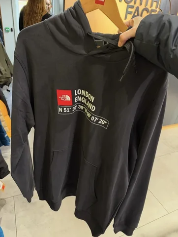 THE NORTH FACE, for men, hoodie, london england, washed black