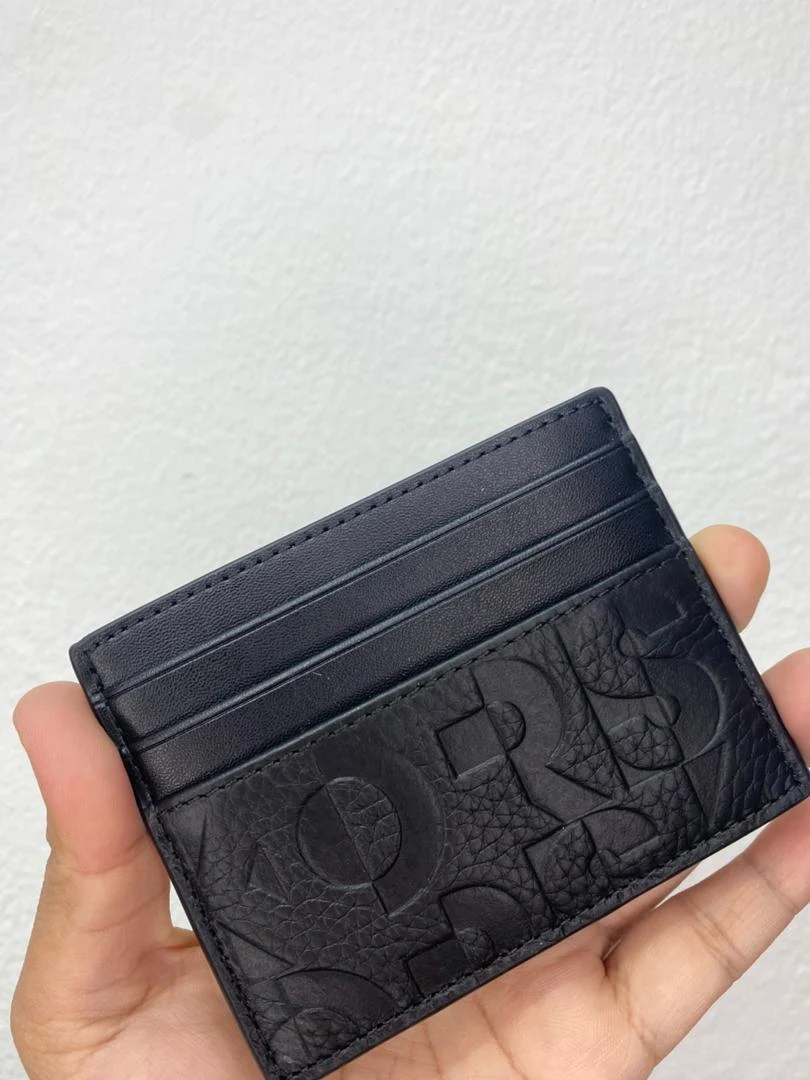 MICHAEL KORS, for men, small card holder, embossed leather, black