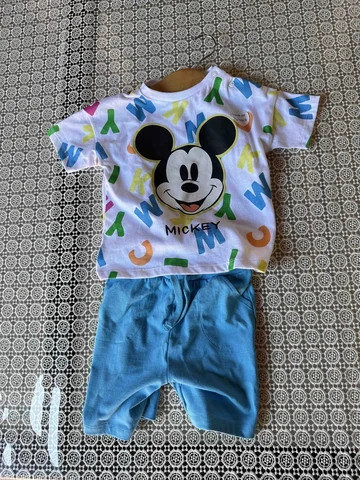 F and F by TESCO X DISNEY, for kids baby, set of top and shorts, blue 12-18 month
