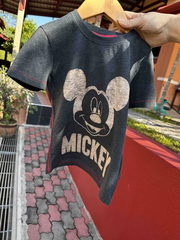 NEXT X DISNEY, kids girl, short sleeves t shirt, Mickey Mouse, grey, size 4-5 year