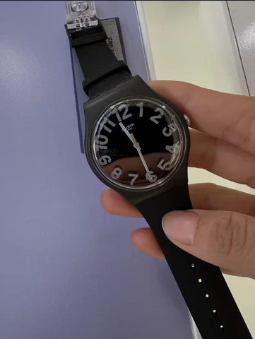 SWATCH,, for adult, large watch, black