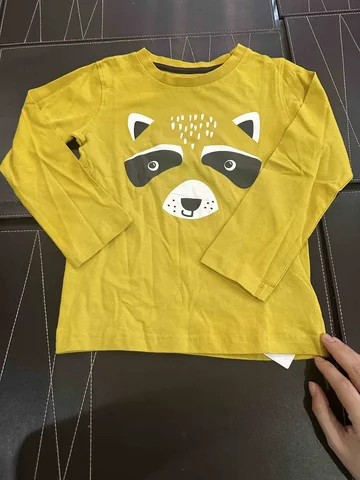 MOTHERCARE, for kids, long sleeves t shirt, mustard yellow 4-5 yrs