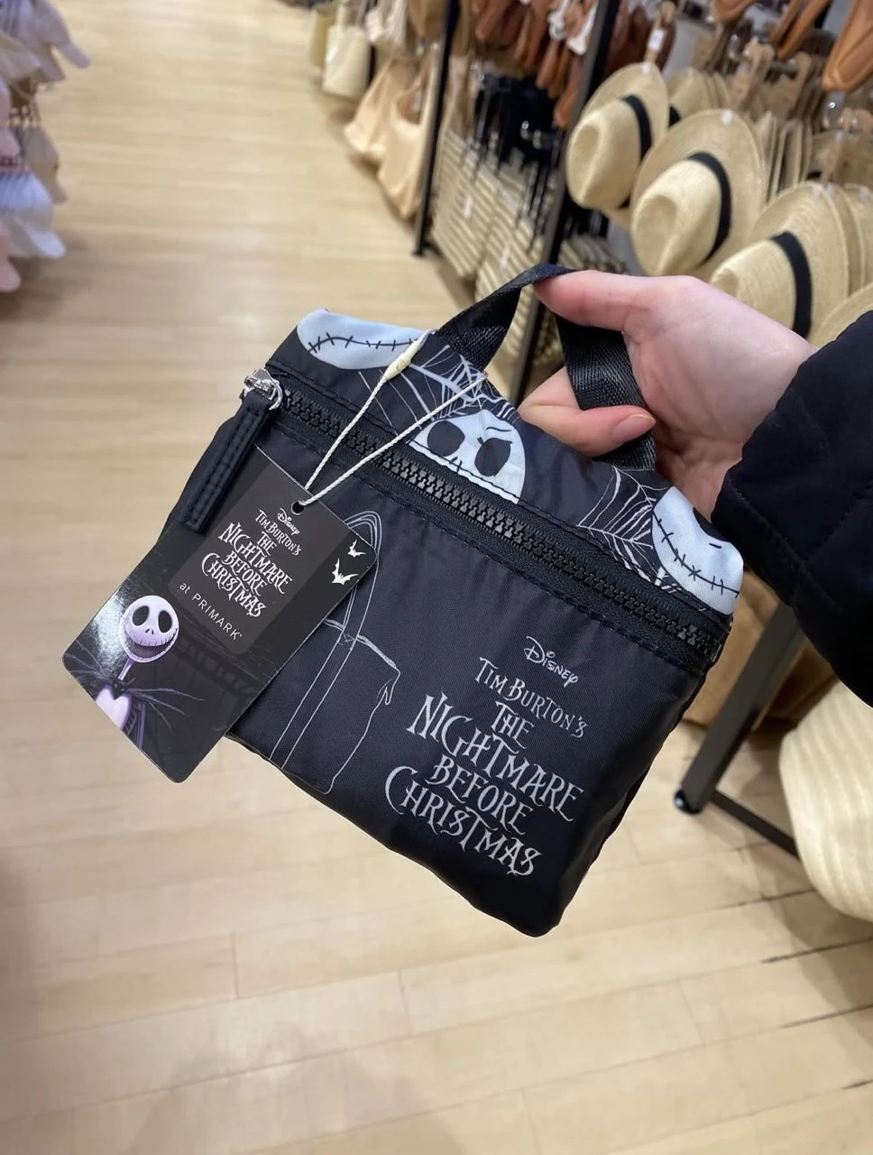 PRIMARK X DISNEY, large foldaway weekend bag, night before Christmas black