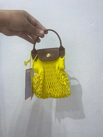 LONGCHAMP, filet, small crossbody bag, yellow
