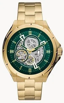 FOSSIL, for men, Evanston, BQ2659 Automatic Watch, Gold Stainless Steel