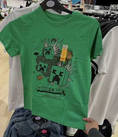 PRIMARK X MINECRAFT, for boys, round neck t shirt, adventure mode, green