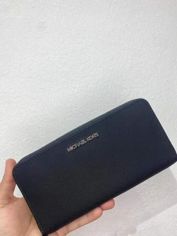 MICHAEL KORS, for men, zip around continental wallet, canvas black