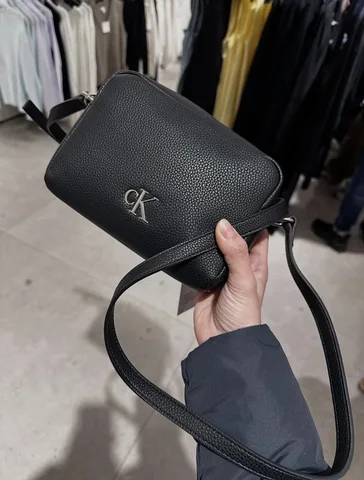 CALVIN KLEIN, for ladies, camera bag, faux leather black
