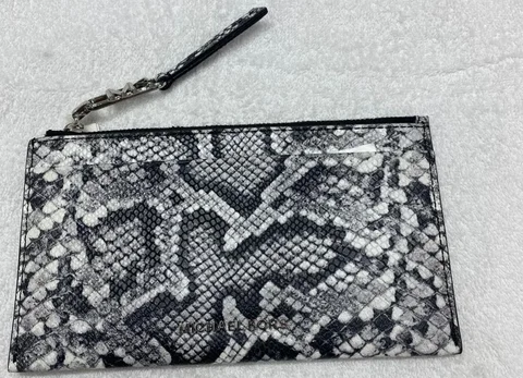 MICHAEL KORS, for ladies, empire, large zip card holder, printed snake