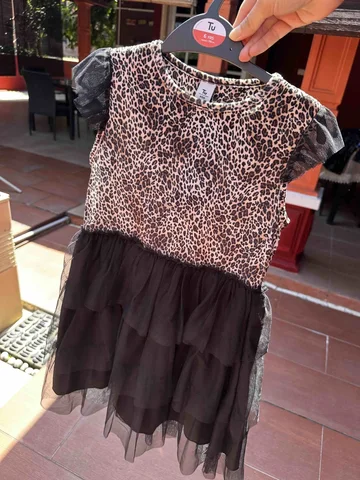 TU by SAINSBURYS, for kids girls, dress, leopard 5-6, 6-7 yrs