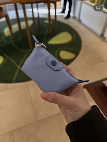 LONGCHAMP, coin purse, nylon blue