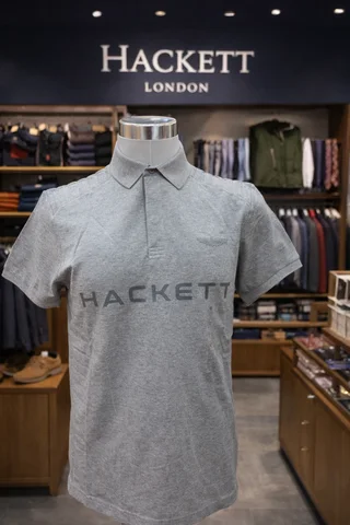 HACKETT X ASTON MARTIN RACING, for men, collared t shirt, classic fit, light grey size: M, L, XL, XXL