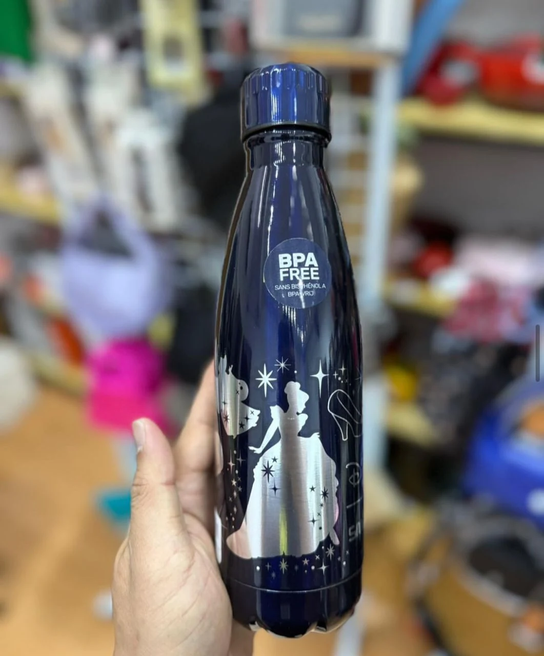 SMIGGLE X DISNEY, 450ml Water Bottle, Stainless Steel, blue