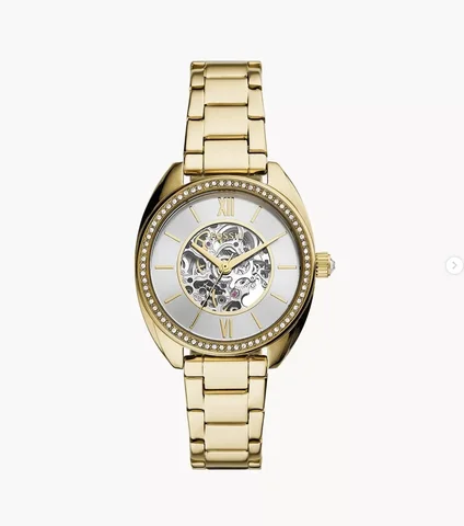 FOSSIL, for ladies, BQ3729, automatic, yellow gold